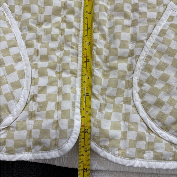 Universal Thread Cream & White Checkerboard Zip Cardigan Jacket - Picture 8 of 9